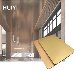 Metal Sheet High-Gloss Metal Brushed Mirror Bamboo Wood Fiber Wood Veneer Wall Panel