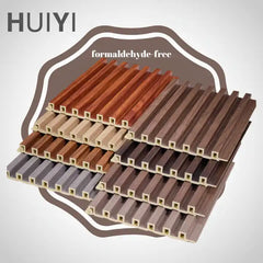 Wholesale Price Fireproof Formaldehyde-free Wpc Fluted Wall Panel Interior Decoration Cladding Lamin Wpc Wall Panel