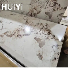 Marble Laminated Sheet Bamboo Charcoal Wood Veneer Marble Wall Panel Marble Sheet