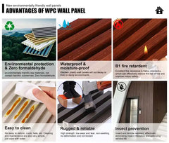 WPC Formaldehyde-free Fireproof Waterproof Moisture-proof Wall Panel Home Decoration Wall Panels TV Background Wall Panels